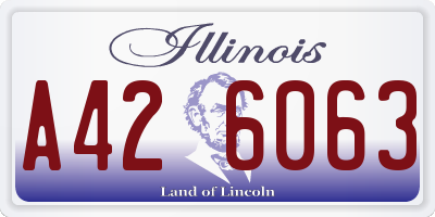 IL license plate A426063