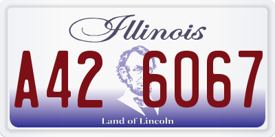 IL license plate A426067