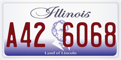 IL license plate A426068