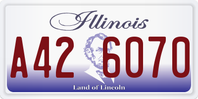 IL license plate A426070