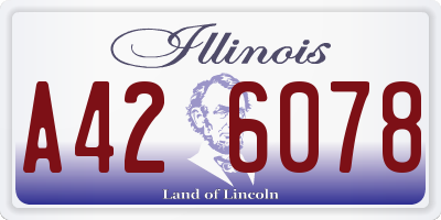 IL license plate A426078
