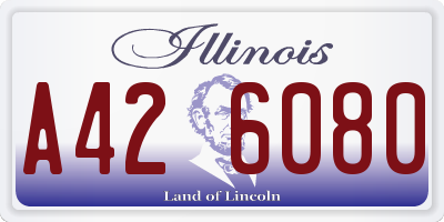IL license plate A426080