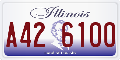 IL license plate A426100