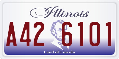 IL license plate A426101