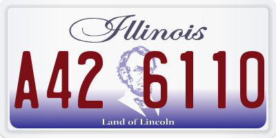 IL license plate A426110