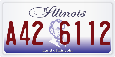 IL license plate A426112