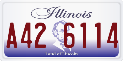 IL license plate A426114