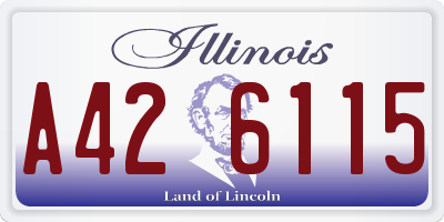 IL license plate A426115