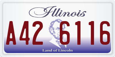 IL license plate A426116