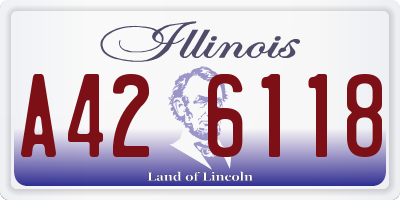 IL license plate A426118