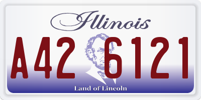 IL license plate A426121