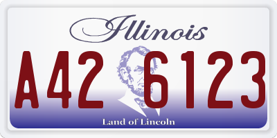 IL license plate A426123