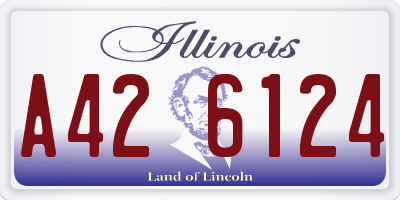IL license plate A426124