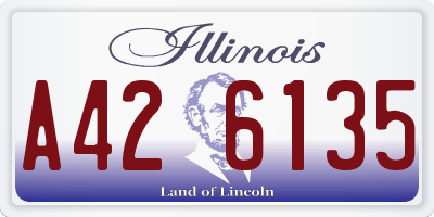 IL license plate A426135