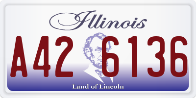 IL license plate A426136