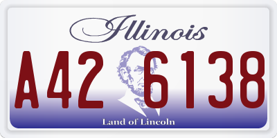 IL license plate A426138