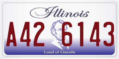 IL license plate A426143