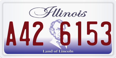 IL license plate A426153