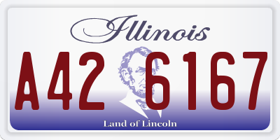IL license plate A426167