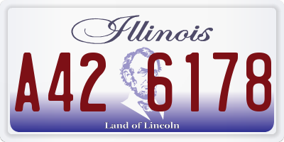 IL license plate A426178