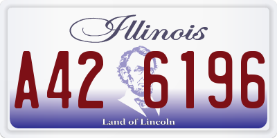 IL license plate A426196