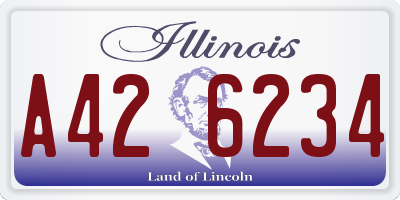 IL license plate A426234