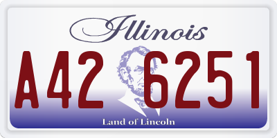 IL license plate A426251