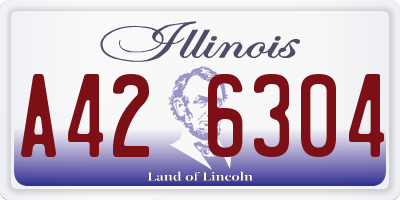 IL license plate A426304