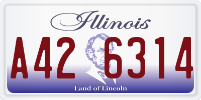 IL license plate A426314