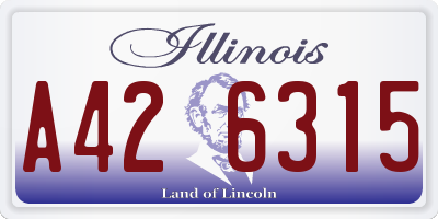 IL license plate A426315