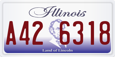 IL license plate A426318