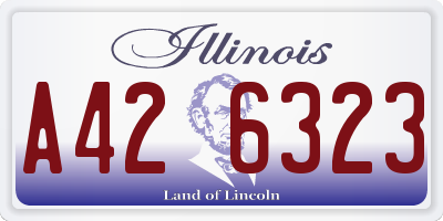 IL license plate A426323