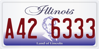 IL license plate A426333