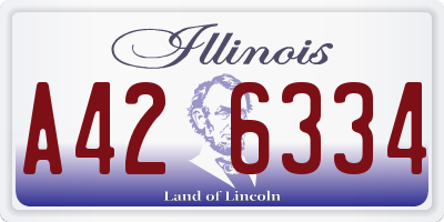 IL license plate A426334