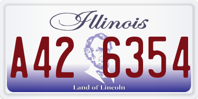 IL license plate A426354