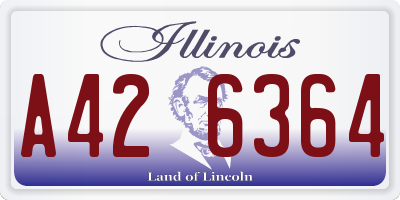IL license plate A426364