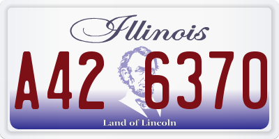 IL license plate A426370