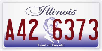 IL license plate A426373