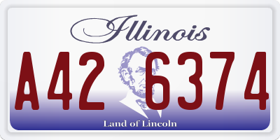 IL license plate A426374