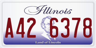 IL license plate A426378