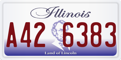 IL license plate A426383