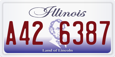 IL license plate A426387