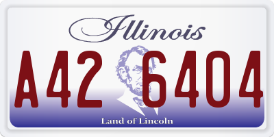 IL license plate A426404