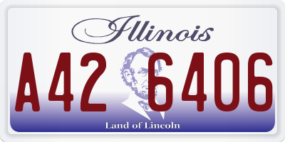 IL license plate A426406