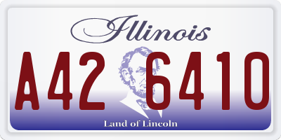 IL license plate A426410
