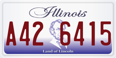 IL license plate A426415