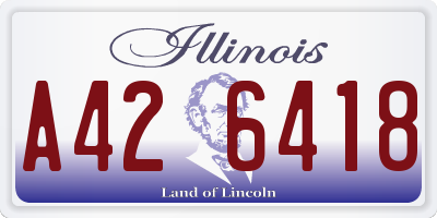 IL license plate A426418