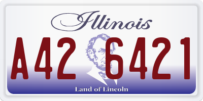 IL license plate A426421