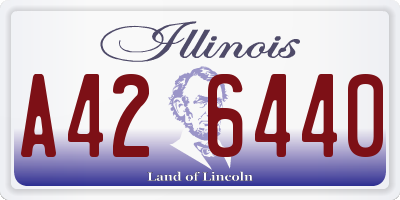 IL license plate A426440