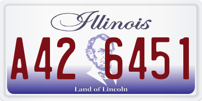 IL license plate A426451